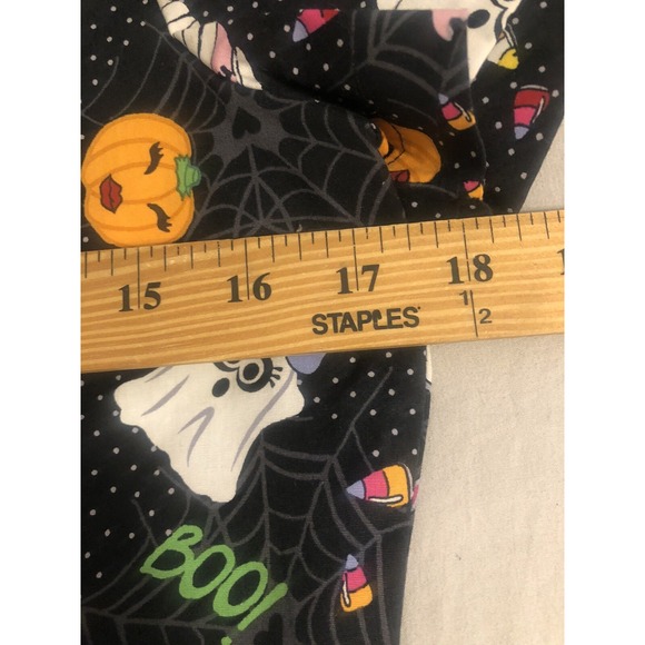 Betsey Johnson Spooky Halloween Ghost V Neck Scrub Top Black Womens XS Pockets - Picture 5 of 7